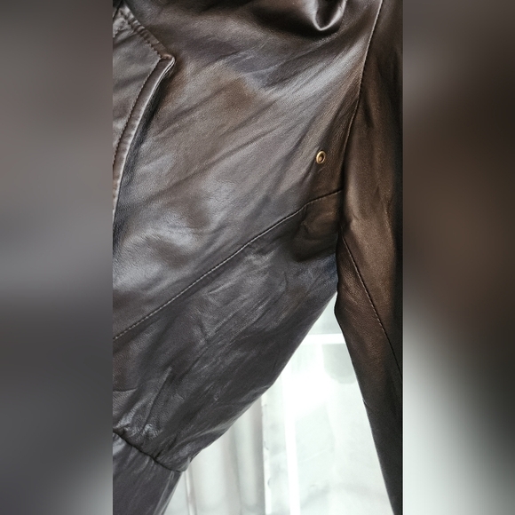 MIKE AND CHRIS 100% LEATHER  JACKET🤩🤩WITH DETACHABLE HOODIE - Picture 5 of 8